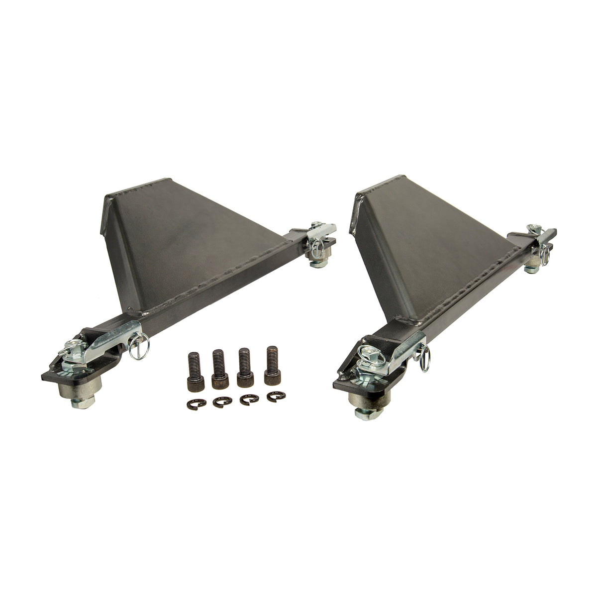 Gray powder coated steel fifth wheel trailer hitch mount leg with mounting hardware from Husky Towing part number 33000