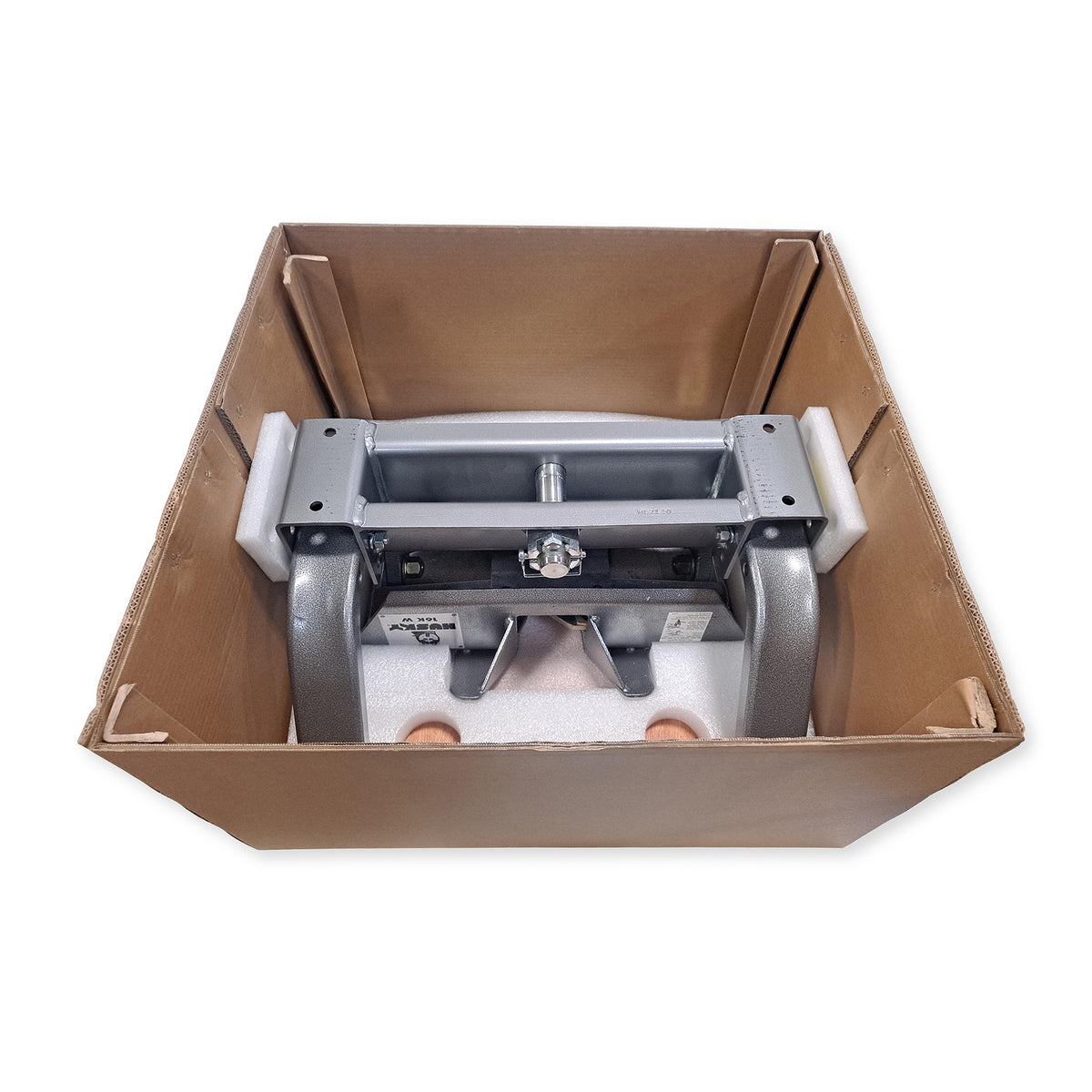 Silver steel fifth wheel trailer hitch from Husky Towing part number 33231P