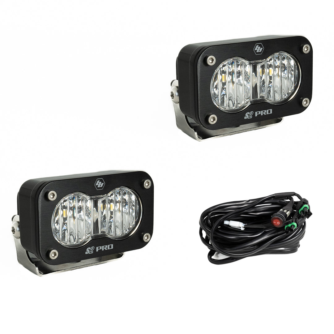 Black auxiliary light with mounting hardware from Baja Designs part number 487805