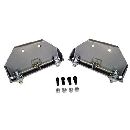 Silver powder coated carbon steel fifth wheel trailer hitch mount leg with mounting hardware from Husky Towing part number 33221