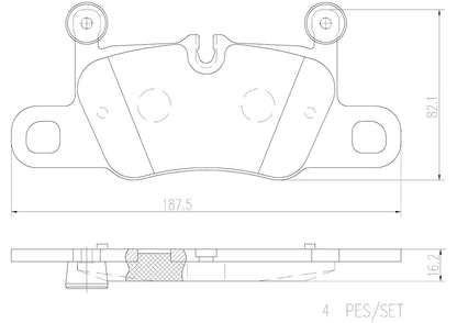 Disc Brake Pad Set from Brembo part number P65031N