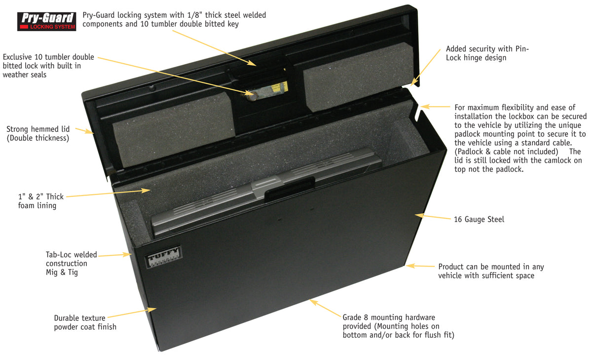 Black vehicle safe from Tuffy Security Products part number 182-01