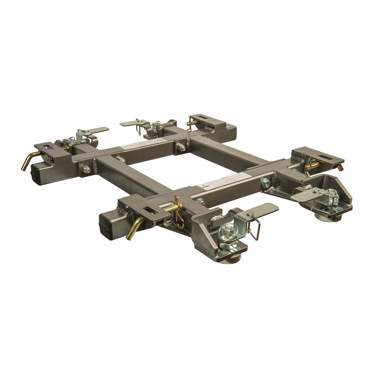 Black steel fifth wheel trailer hitch mount kit with mounting hardware from Husky Towing part number 33117