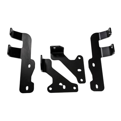 Black steel fifth wheel trailer hitch mount kit with mounting hardware from Husky Towing part number 33204