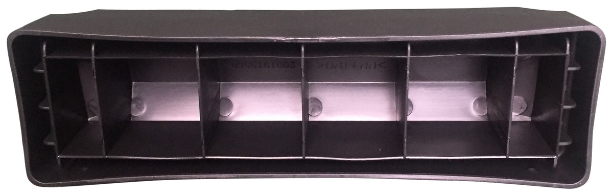 Black plastic running board end cap with mounting hardware from TrailFX part number RAHS005B