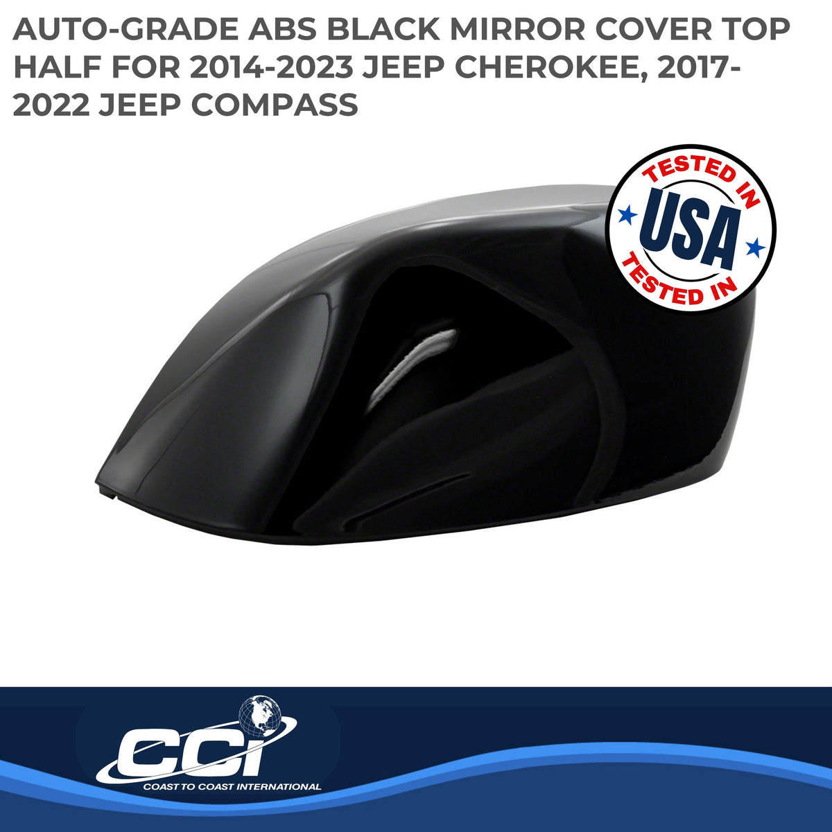 Black gloss painted abs plastic door mirror cover from Coast To Coast part number MC67532RBK