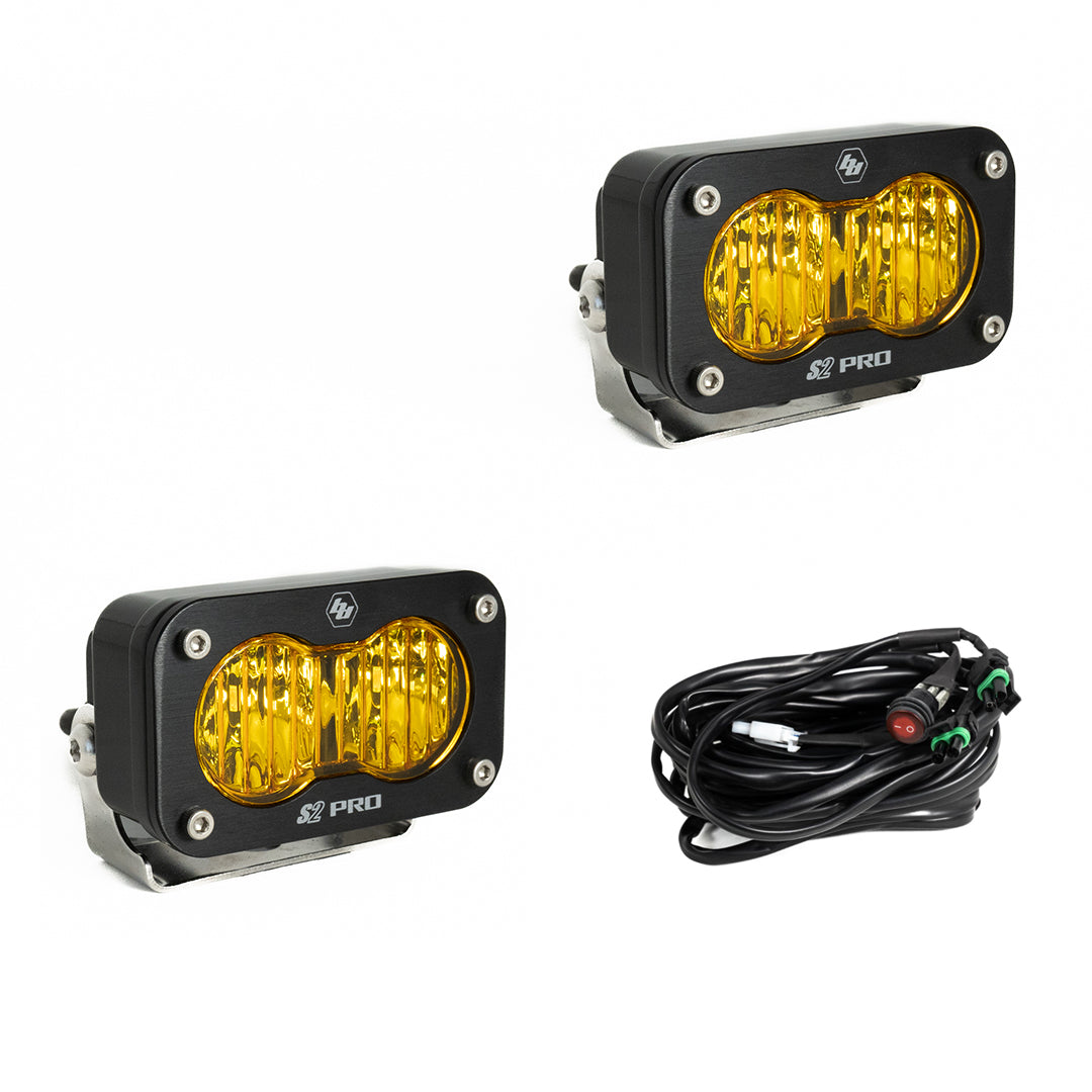 Black auxiliary light with mounting hardware from Baja Designs part number 487815