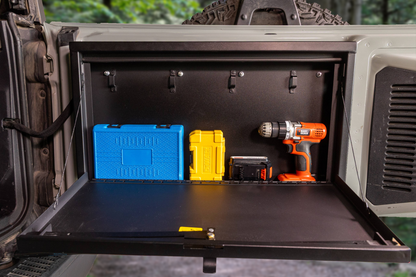Black tailgate organizer from Tuffy Security Products part number 378-01