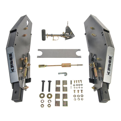 Gray steel fifth wheel trailer hitch slider with mounting hardware from Husky Towing part number 32042