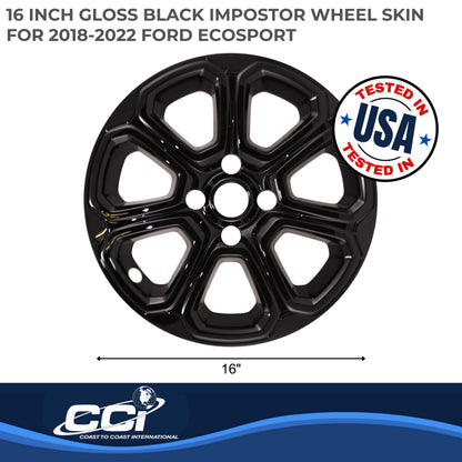 Black painted abs plastic wheel cover 16 diameter from Coast To Coast part number IWCIMP456BLK