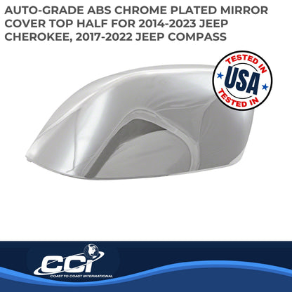 Silver chrome plated abs plastic door mirror cover from Coast To Coast part number MC67532R