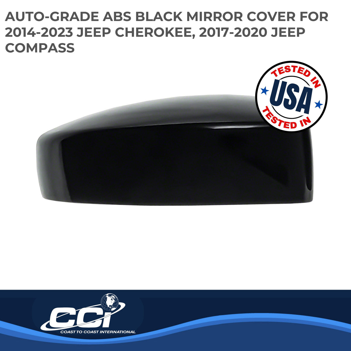 Silver chrome plated abs plastic door mirror cover from Coast To Coast part number MC6240B