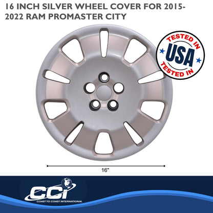 Silver painted abs plastic wheel cover 16 diameter from Coast To Coast part number IWC54416S