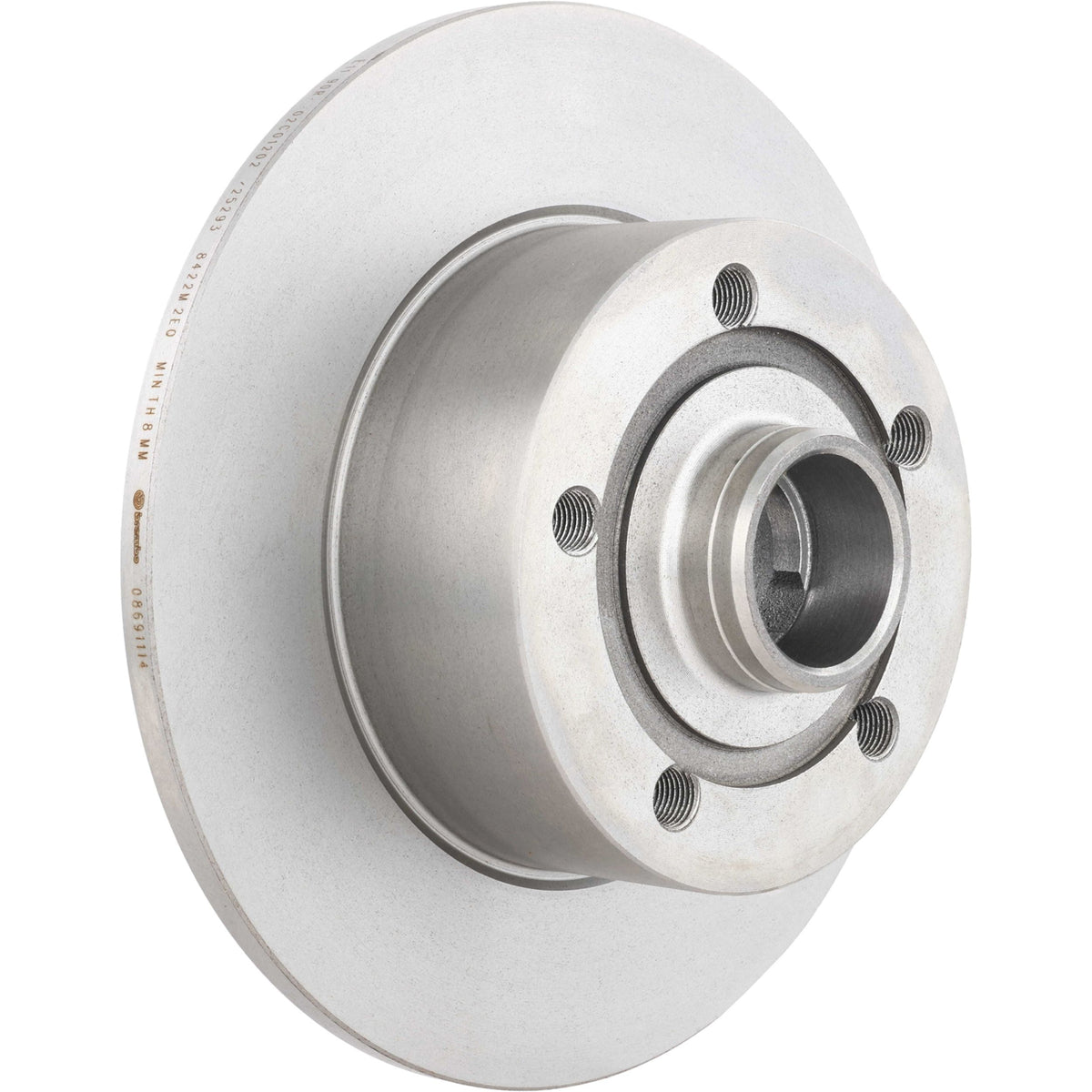 Gray cast iron disc brake rotor from Brembo part number 08.6911.14
