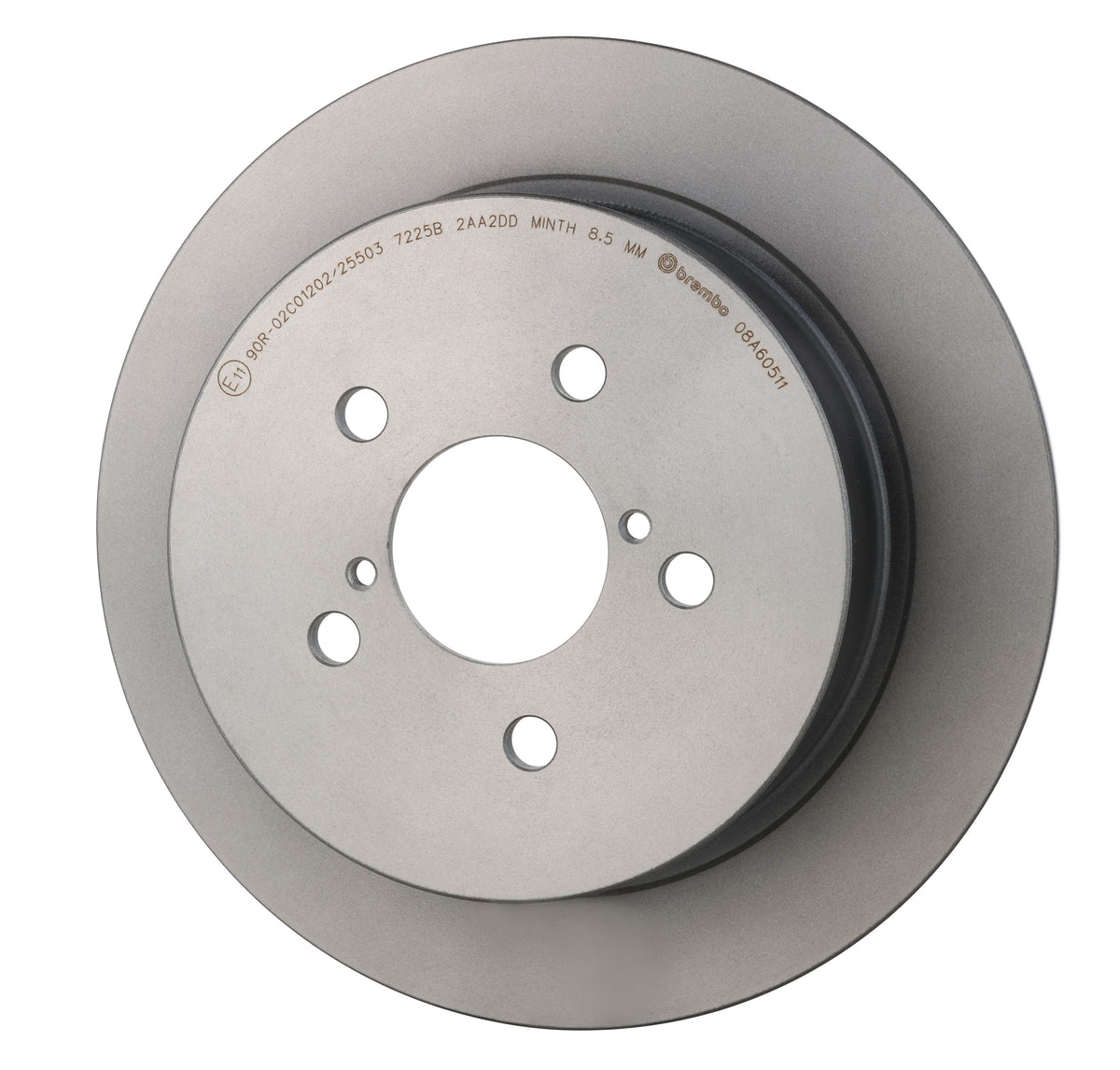 Gray cast iron disc brake rotor from Brembo part number 08.A605.11
