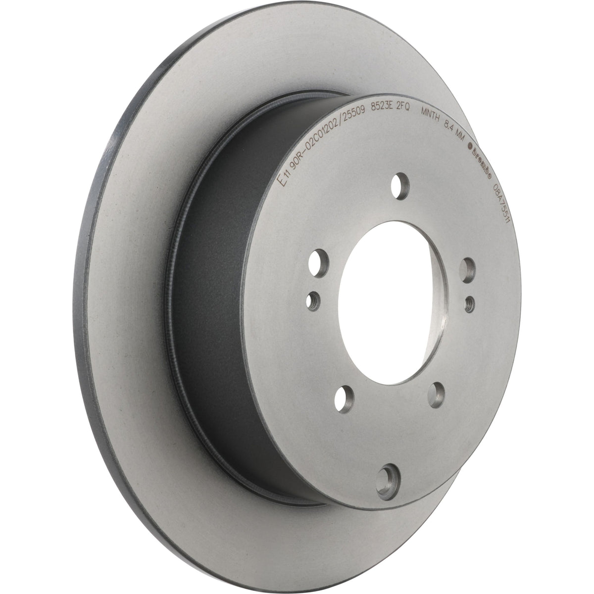 Gray cast iron disc brake rotor from Brembo part number 08.A755.11