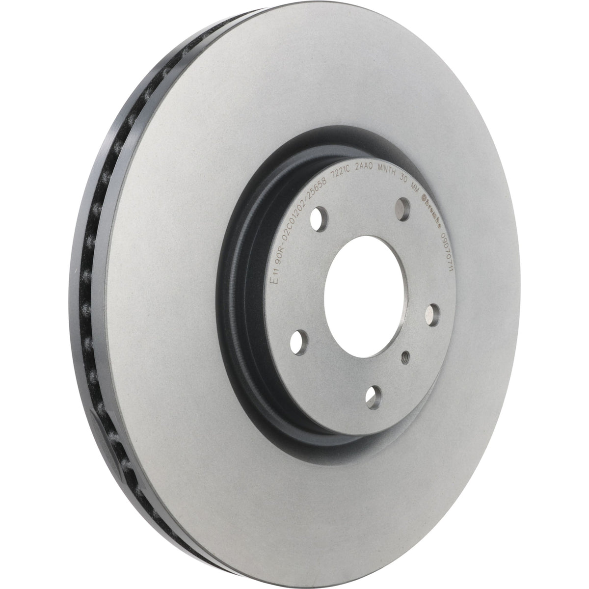 Gray cast iron disc brake rotor from Brembo part number 09.D707.11