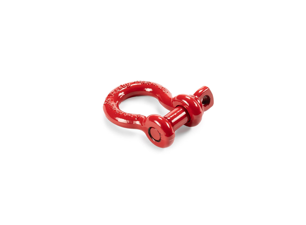 Red powdercoat steel screw pin shackle from Factor 55 part number 00061-01