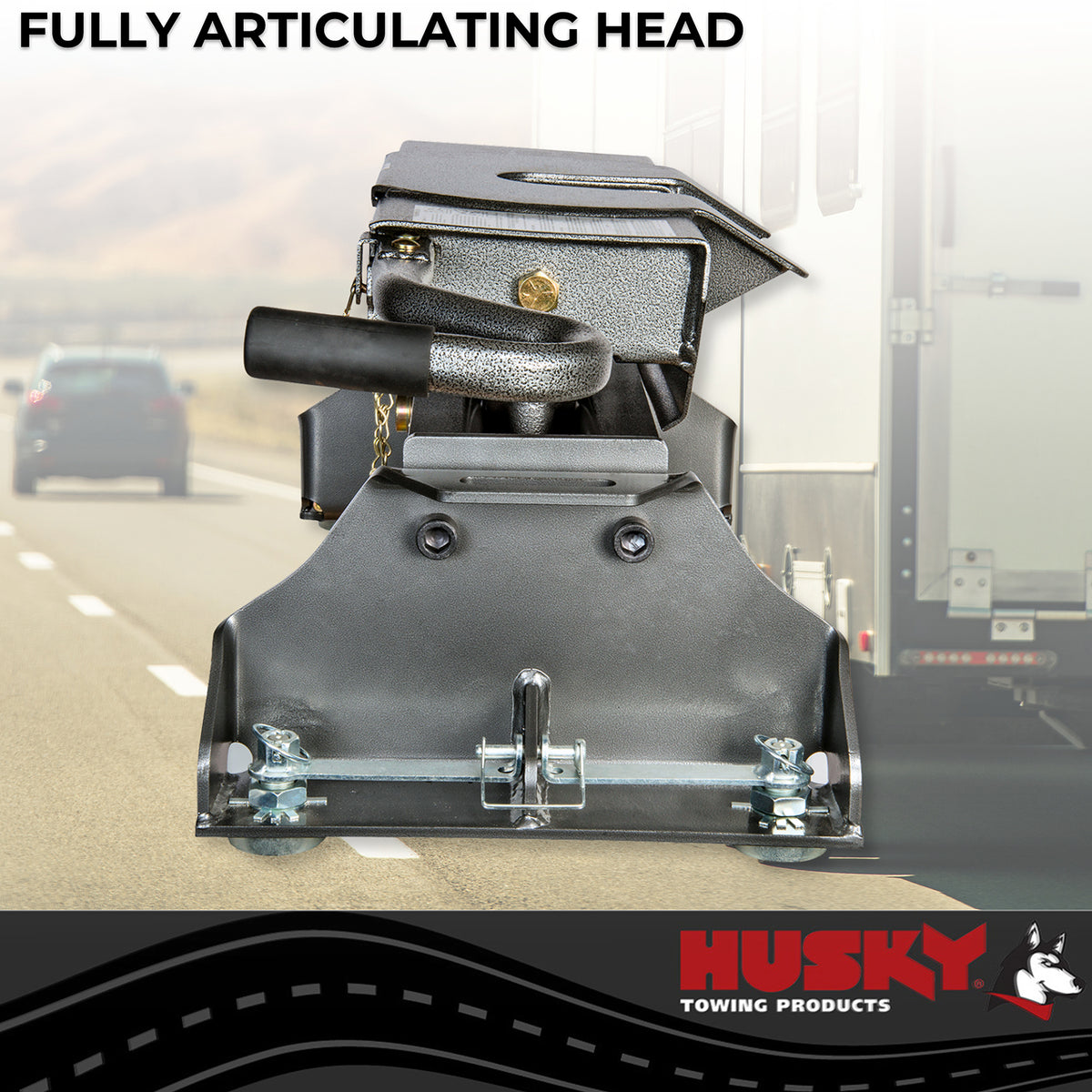 Gray steel fifth wheel trailer hitch from Husky Towing part number 33013K