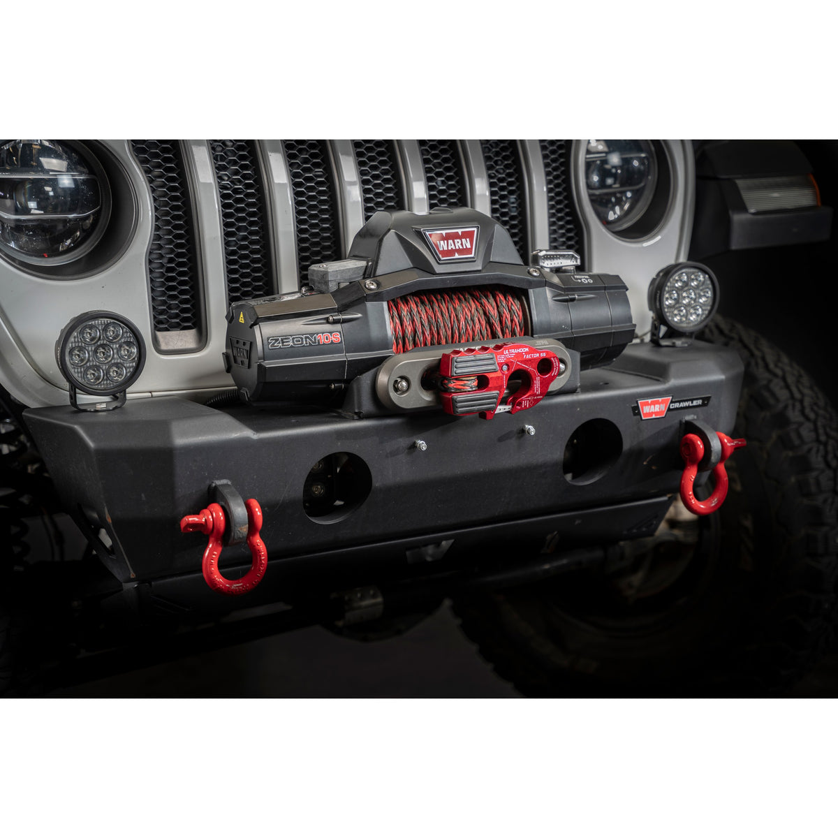 Silver bright dip anodized 7075 aluminum winch hook from Factor 55 part number 00250-05