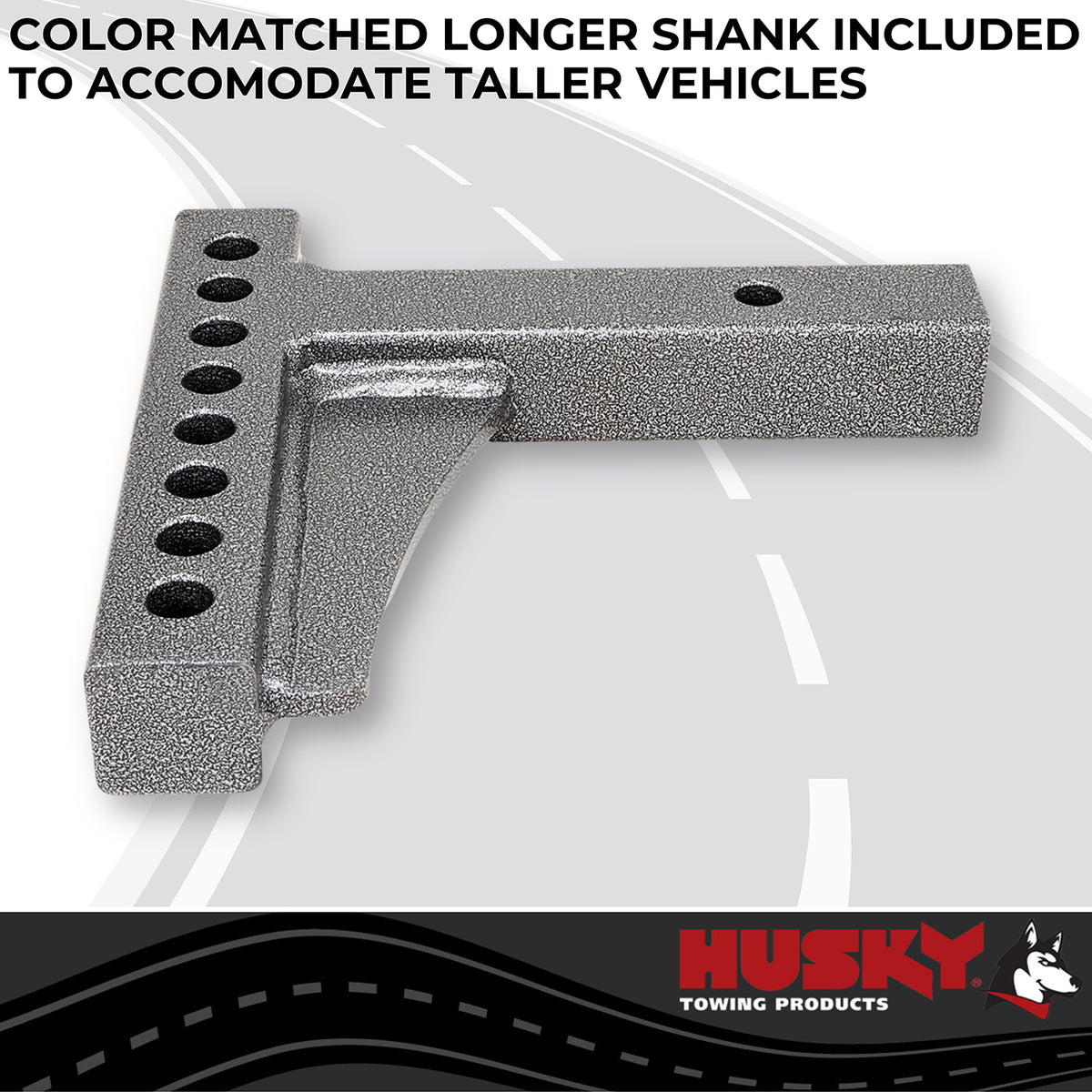 Gray steel trailer weight distribution kit with mounting hardware from Husky Towing part number 33303