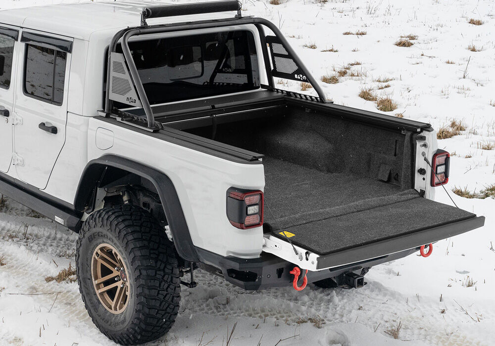 Grey polypropylene truck bed liner from Husky Liners part number HBRJ20SBK