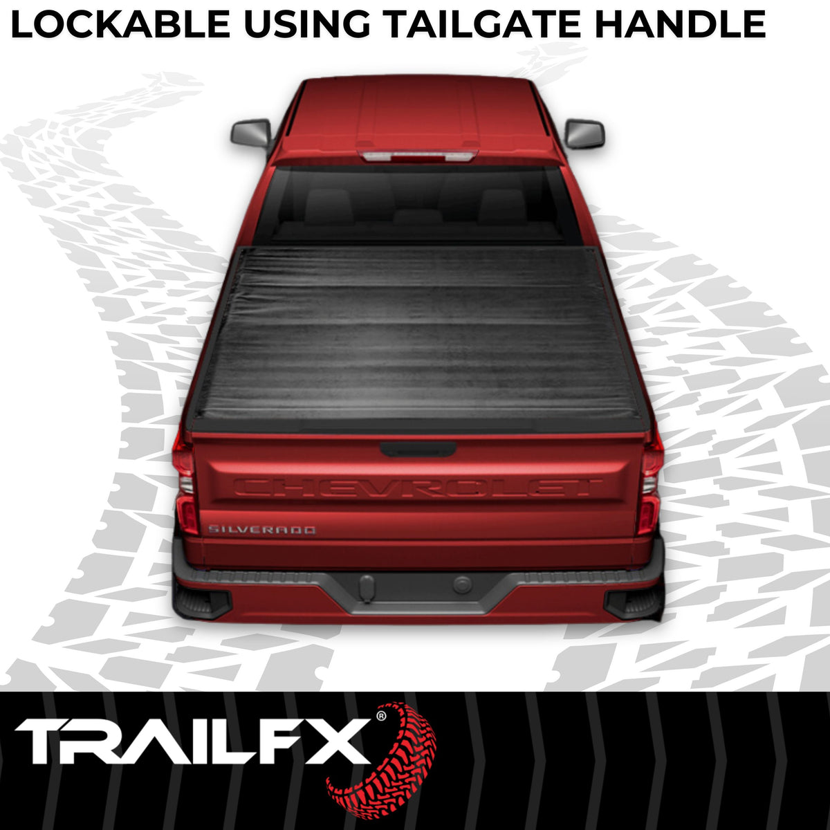 Matte tonneau cover with mounting hardware from TrailFX part number TFX1206