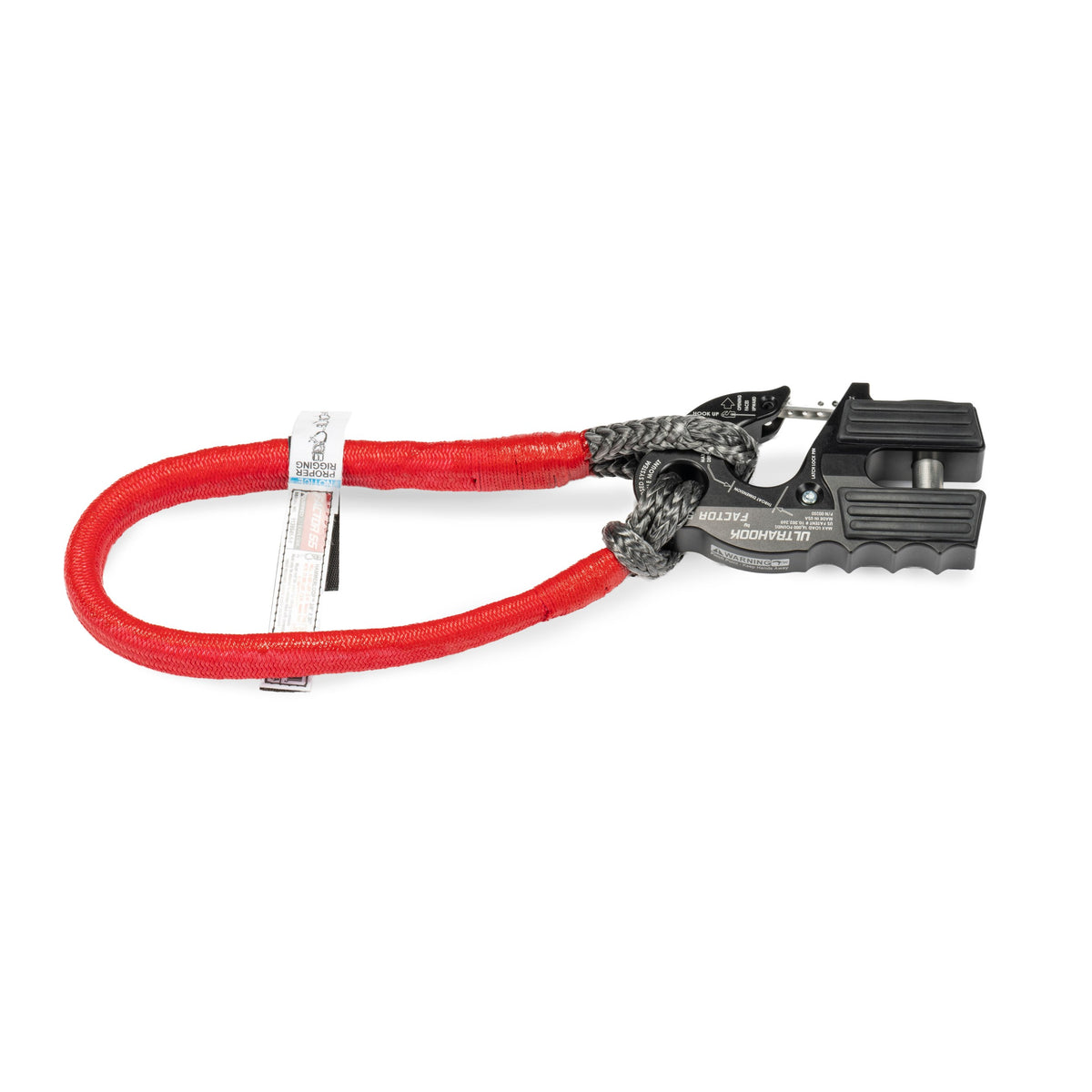 Red uhmpe multi-purpose shackle 0.375 diameter from Factor 55 part number 00103