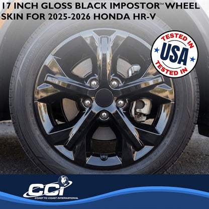 Black abs plastic wheel skin 17 diameter from Coast To Coast part number IMP536BLK