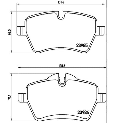 Disc Brake Pad Set with mounting hardware from Brembo part number P06051