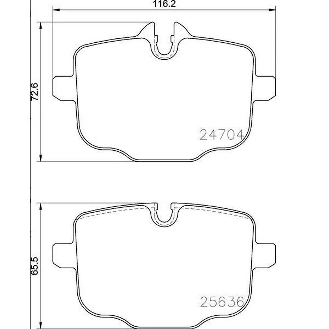 Disc Brake Pad Set with mounting hardware from Brembo part number P06101