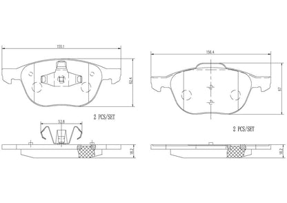 Disc Brake Pad Set from Brembo part number P24061N