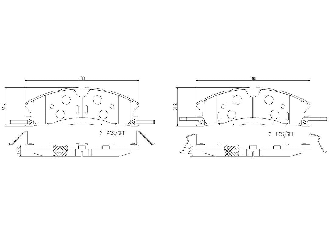 Disc Brake Pad Set with mounting hardware from Brembo part number P24178N