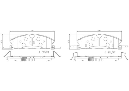 Disc Brake Pad Set with mounting hardware from Brembo part number P24178N