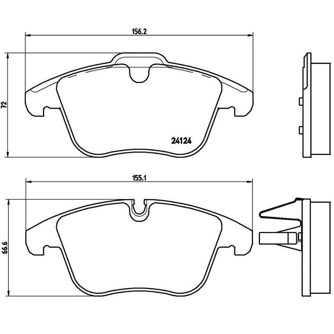 Disc Brake Pad Set from Brembo part number P36022