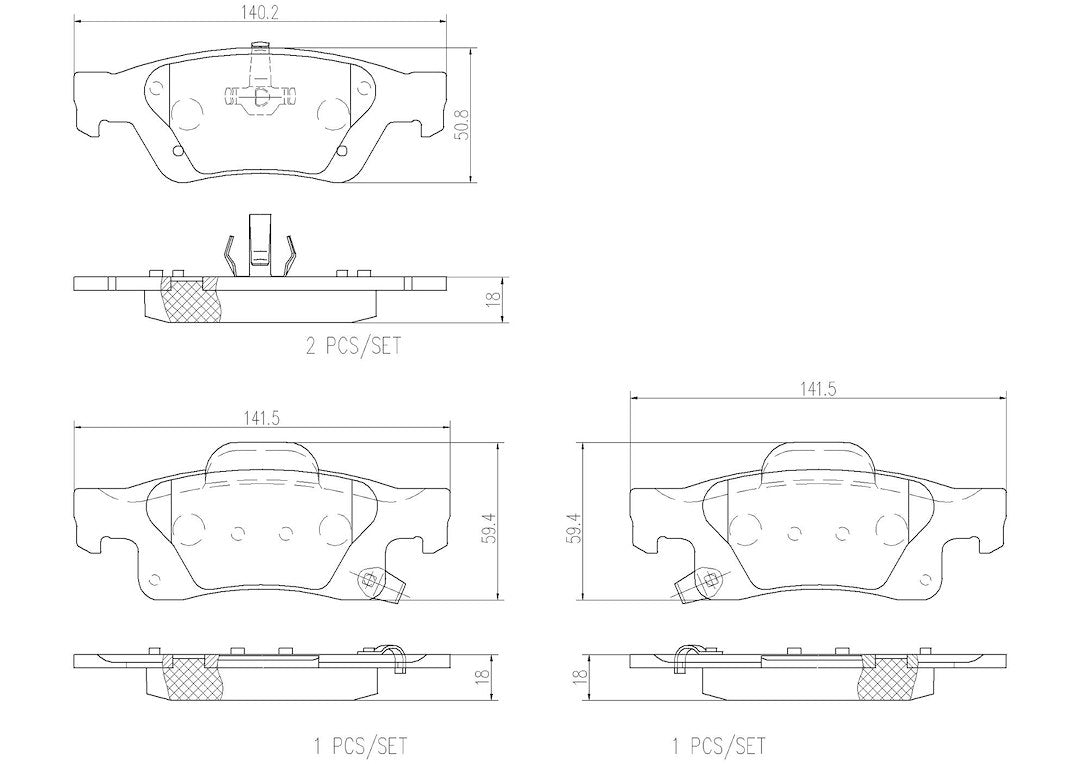 Disc Brake Pad Set from Brembo part number P37016N