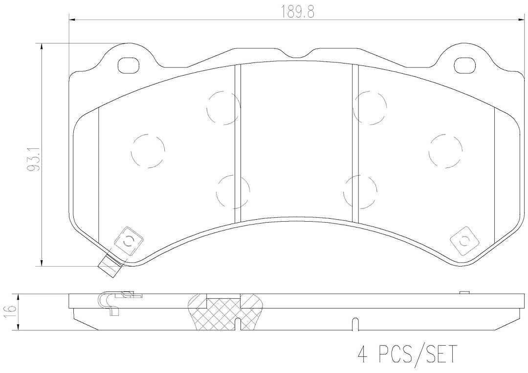 Disc Brake Pad Set from Brembo part number P37018N