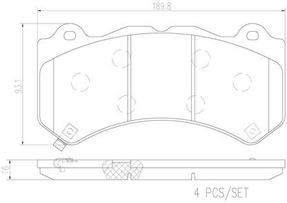 Disc Brake Pad Set from Brembo part number P37018N