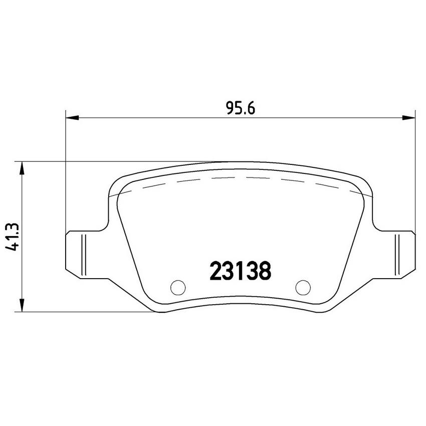 Disc Brake Pad Set with mounting hardware from Brembo part number P50090