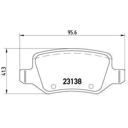 Disc Brake Pad Set with mounting hardware from Brembo part number P50090