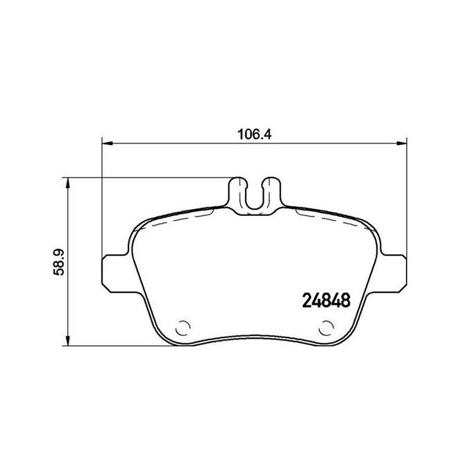 Disc Brake Pad Set with mounting hardware from Brembo part number P50135