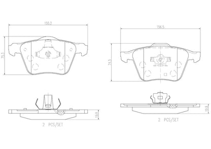 Disc Brake Pad Set from Brembo part number P86018N