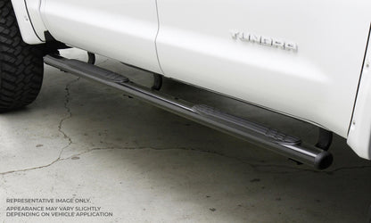 Black mild steel step nerf bar with mounting hardware from Big Country part number 104401800