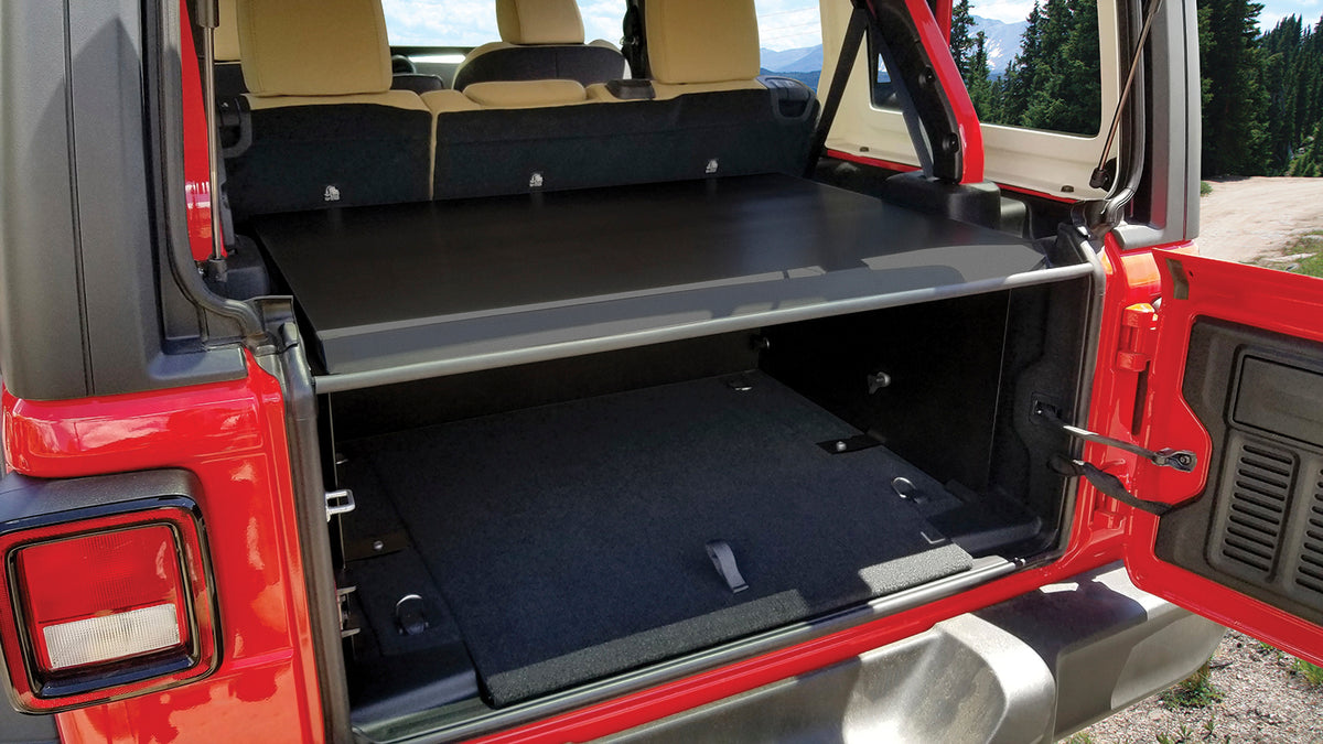 Black cargo area security enclosure from Tuffy Security Products part number 345-01
