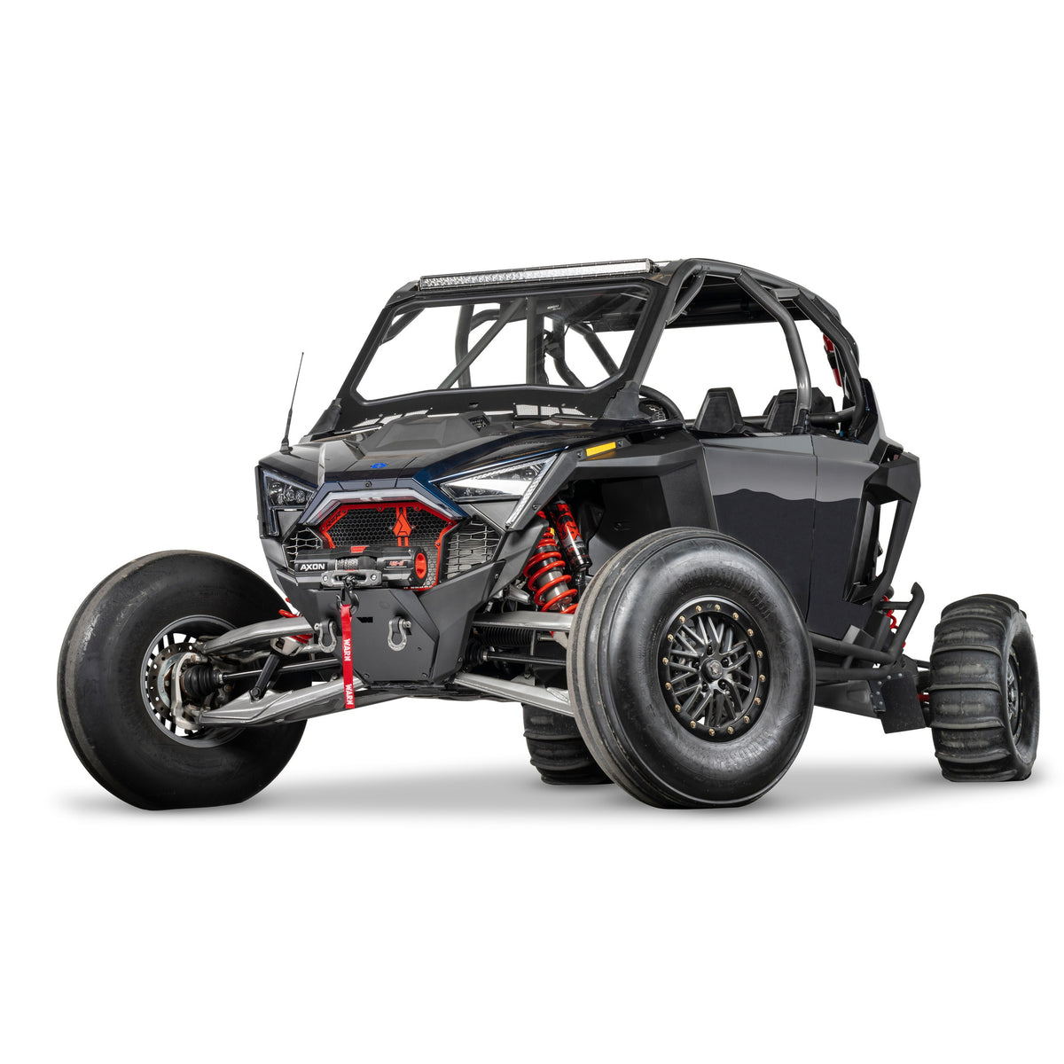 Black powder coated steel bumper from Warn part number 109192