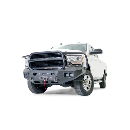 Black powder coated steel winch bumper from Warn part number 107002