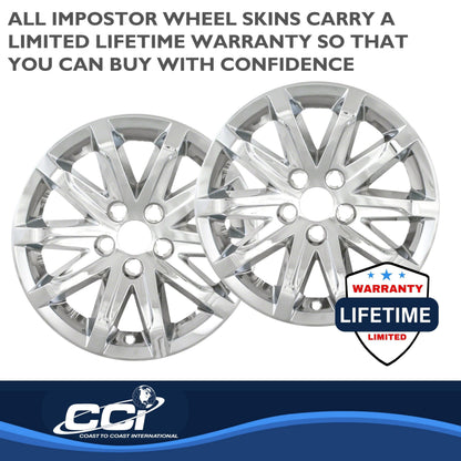 Silver chrome plated abs plastic wheel cover 17 diameter from Coast To Coast part number IWCIMP368X