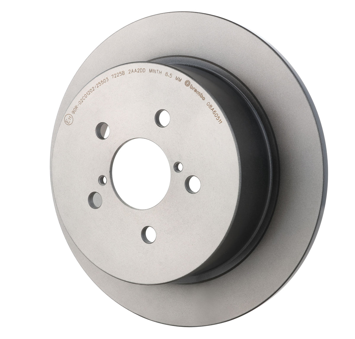 Gray cast iron disc brake rotor from Brembo part number 08.A605.11