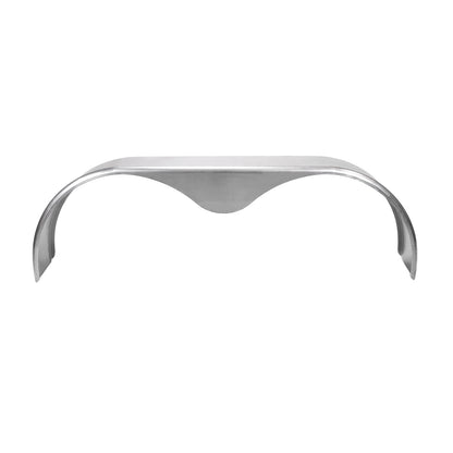 Silver oil coated steel fender with mounting hardware from Husky Towing part number F0011