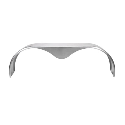 Silver oil coated steel fender with mounting hardware from Husky Towing part number F0010